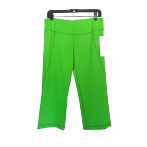 Lululemon NWT Lime Gather & Go Crop Leggings